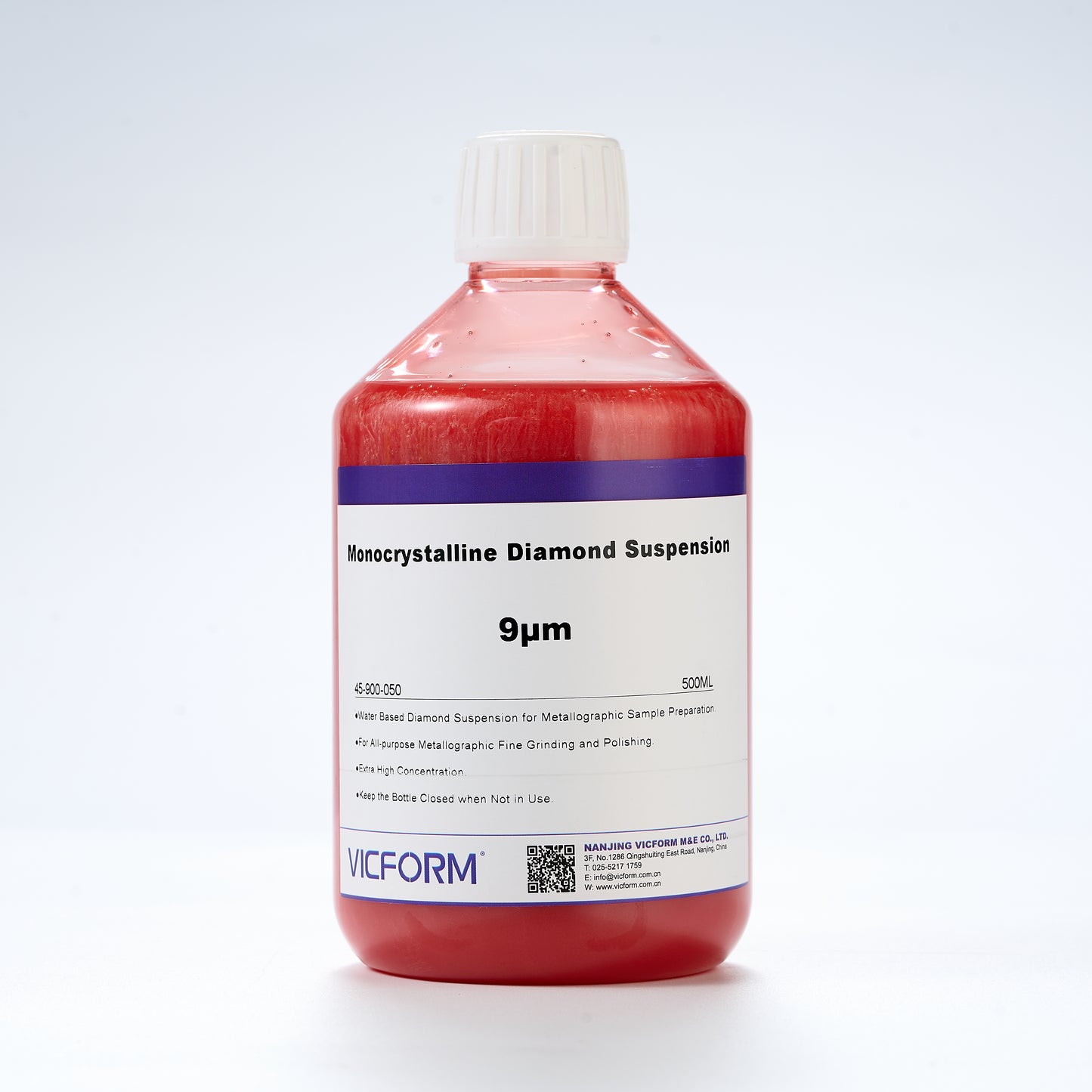 9 Micron VICFORM Monocrystalline Diamond Suspension Liquid for Metallography Polishing 500ML