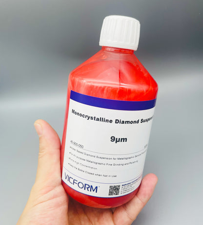 9 Micron VICFORM Monocrystalline Diamond Suspension Liquid for Metallography Polishing 500ML